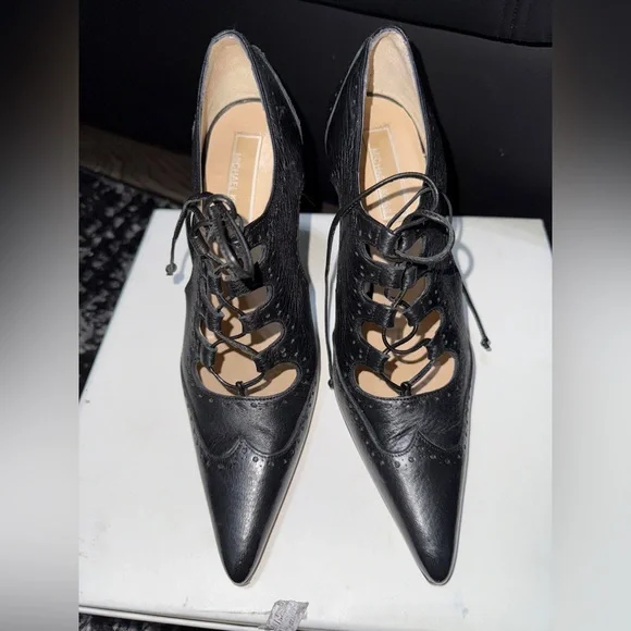 Michael Kors oxford black high heel bootie - Picture 2 of 4